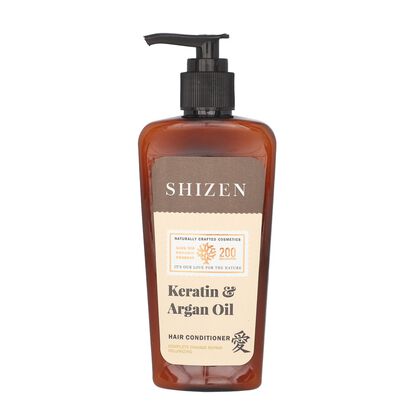 SHIZEN - Keratin und Arganöl Haarspülung für gesundes und glänzendes Haar (200ml), 100% Organisch