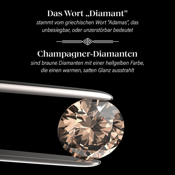 LUXORO nat&uuml;rlicher champagnerfarbener Diamant-Ring I1 - 0,25 ct. image number 4