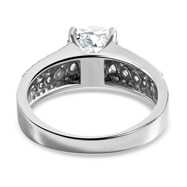 Lustro Stella - Wei&szlig;er Zirkonia Ring, 925 Silber platiniert, ca. 4.42 ct image number 5