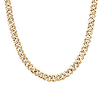 Wei&szlig;er Kristall Halskette ca. 50 cm Std Gelb