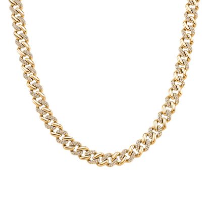 Wei&szlig;er Kristall Halskette ca. 50 cm Std Gelb