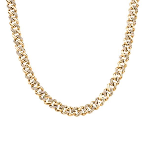 Wei&szlig;er Kristall Halskette ca. 50 cm Std Gelb