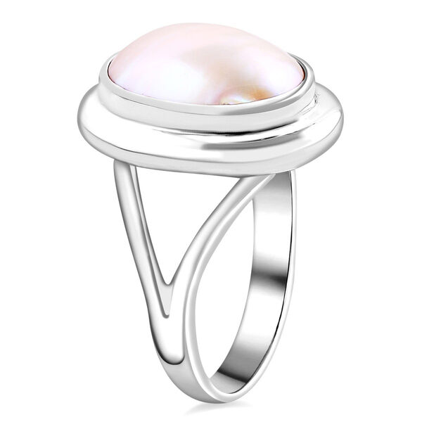 Royal Bali Kollektion- Weiße Mabe Perle Ring image number 3