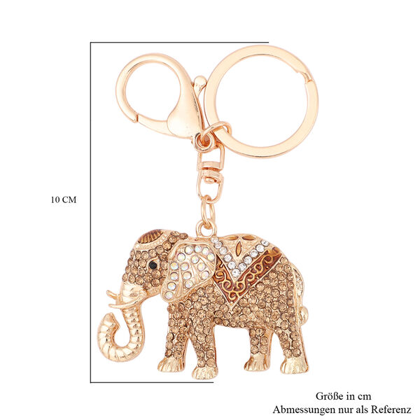 Oranger Zirkonia Schlüsselanhänger  emailliert ca. 1,00 ct image number 5