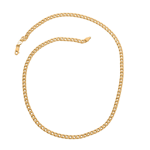 Italienische Panzerkette, ca. 50 cm, 925 Silber vergoldet, ca. 13,91g image number 3