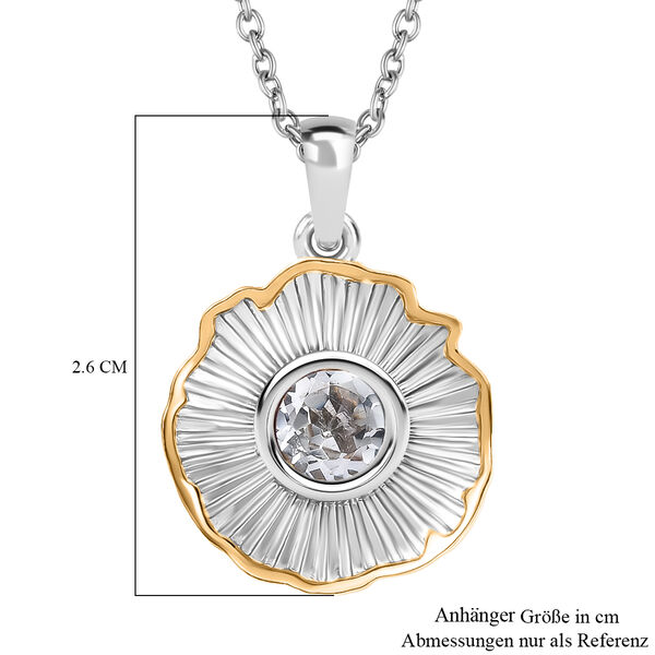 EverTrue wei&szlig;er Topas Anh&auml;nger mit 50cm Kette - 0,75 ct. image number 6