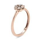 Natürlicher Champagner Diamant zertifiziert Ring 375 Roségold image number 3