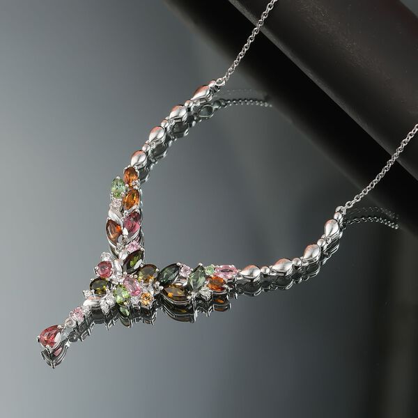 Multi Turmalin und Zirkon 45cm Halskette - 5,47 ct. image number 2