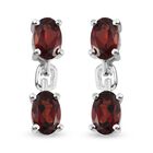 Roter Granat Ohrringe 925 Silber ca. 2,43 ct
