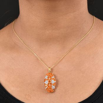 D'Joy AAA Blaze Feueropal Schmuckset ca. 50 cm 925 Silber 750 Gelbgold Vermeil ca. 3,35 ct.