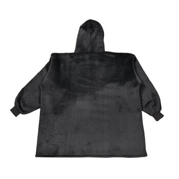 Doppellagiger Decken-Kapuzenpullover, dunkelgrau