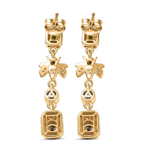 GP Trionfo Kollektion - Himmelblaue Topas, Peridot, Zirkon und blaue Saphir Ohrringe - 4,26 ct. image number 6