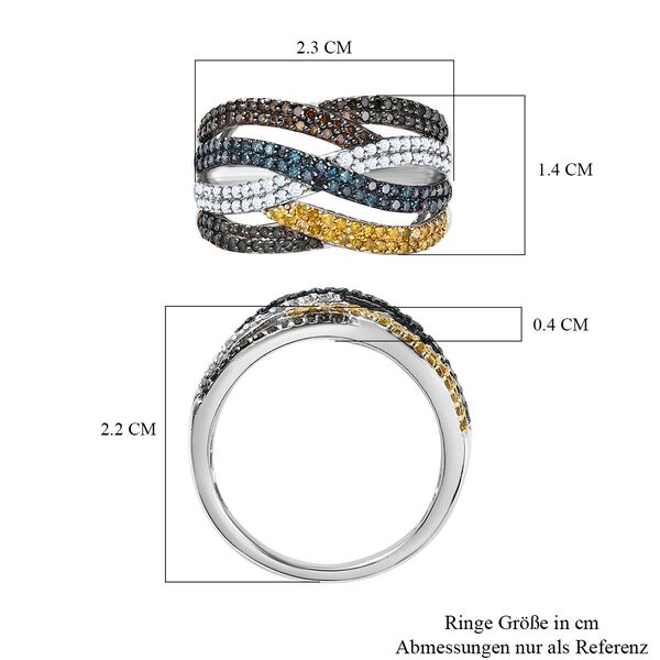 Mehrfarbiger Diamant-Ring - 1 ct. image number 7