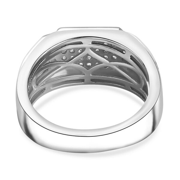 Moissanit Ring, 925 Silber platiniert - 0,41 ct. image number 6