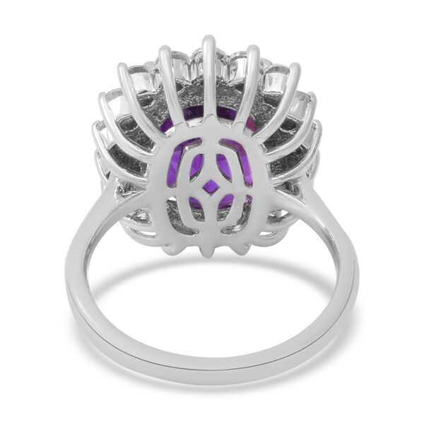Lusaka Amethyst und weißer Zirkon-Ring - 8,16 ct. image number 4