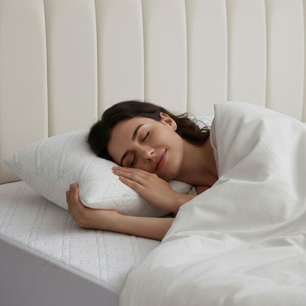 LIVMORE Silberbeschichteter Wasserdichter Kissenbezug ca. 50 x 75 cm Wei&szlig; image number 2