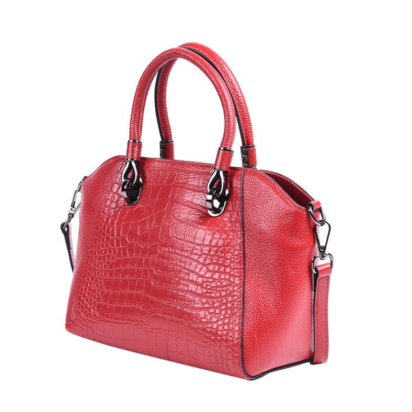 Crossbody-Tasche aus 100% Leder, Rot image number 5