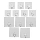 12er-Set abnehmbare, transparente und abwaschbare Haken, 3-8kg