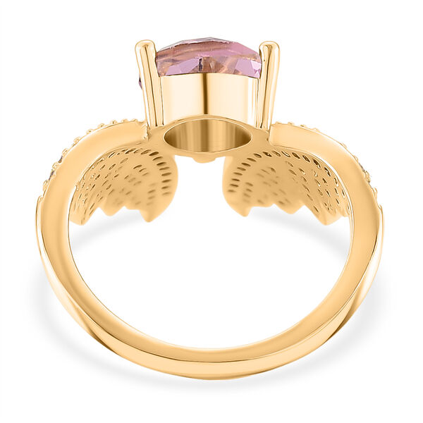 Rosa Zirkonia, Wei&szlig;er Zirkonia Ring Nickelfreies Messing (Gr&ouml;&szlig;e 20.75) image number 4