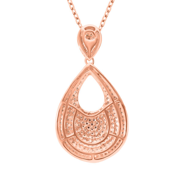 Natürlicher Champagner Diamant P Anhänger 925 Silber Roségold Vermeil ca. 1,00 ct. image number 3