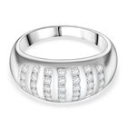 Lustro Stella Weißer Zirkonia Ring 925 Silber rhodiniert (Größe 18.00)