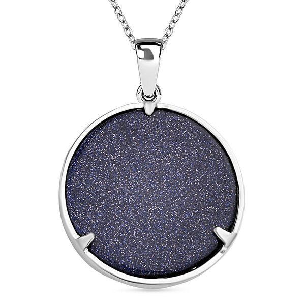 Blauer Sandstein Anh&auml;nger mit 50cm Kette - 2 ct. image number 4