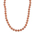 Pfirsich Mondstein Halskette ca. 50 cm 925 Silber rhodiniert ca. 335.00 ct