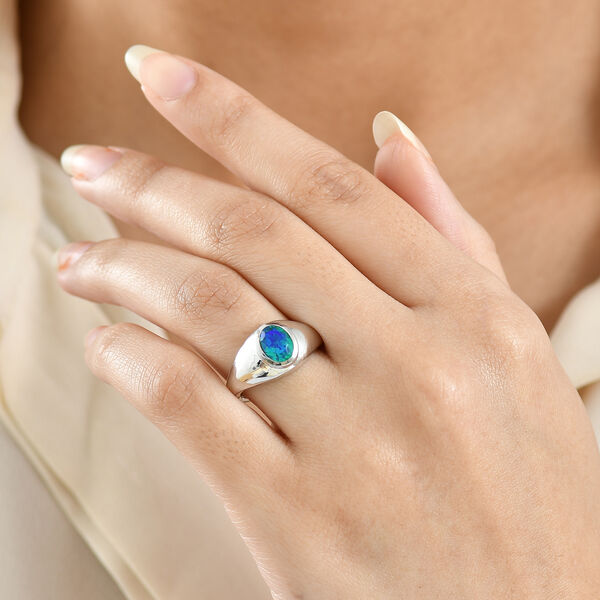 D'Joy Pfau Triplett Quarz Ring, 925 Silber platiniert - 1,40 ct. image number 2