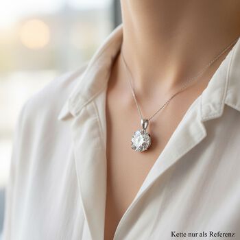 LUXURIANT VS-EF Labor Diamant Anh&auml;nger, 925 Silber rhodiniert - 10 ct.