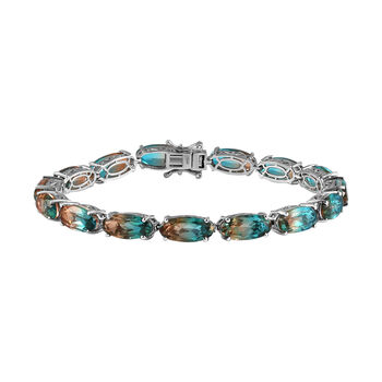 Aqua Terra Costa Quarz Armband, ca. 20 cm, 925 Silber platiniert ca. 39.09 ct