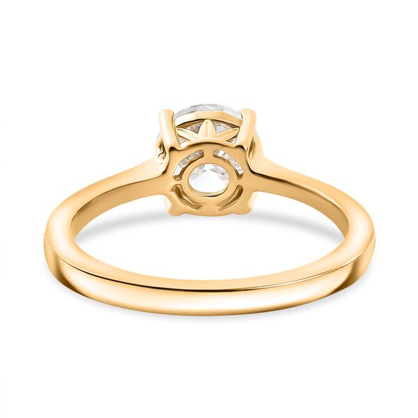 Moissanit Ring, 925 Silber vergoldet - 1,18 ct. image number 7