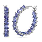 Tansanit Ohrringe 925 Silber rhodiniert ca. 4,97 ct.