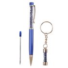 Premium Kollektion - Echter blauer Saphir-Kugelschreiber mit extra Mine und Schlüsselanhänger image number 6