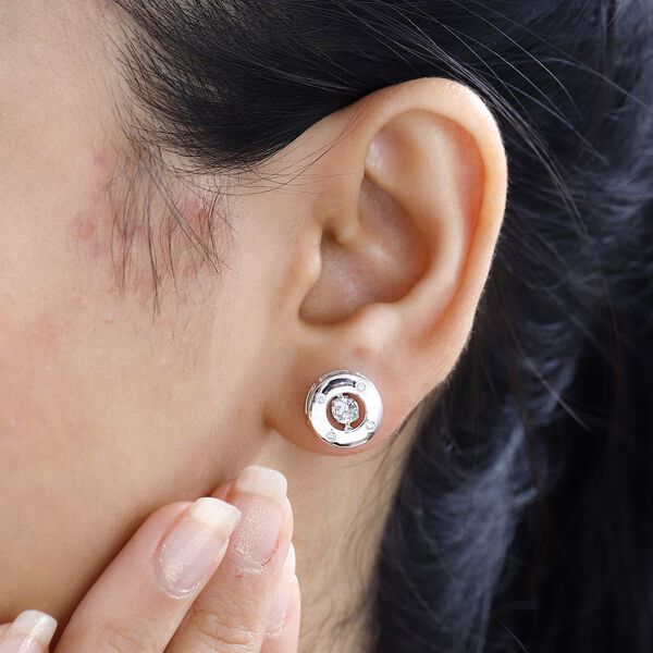 Moissanit Ohrringe, 925 Silber rhodiniert - 0,58 ct. image number 3