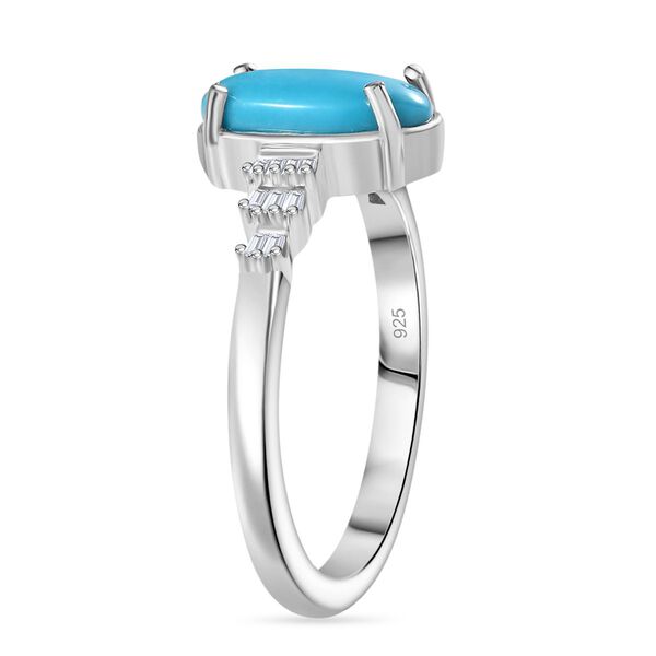 AA Sleeping Beauty Türkis und Diamant Ring - 1,28 ct. image number 5