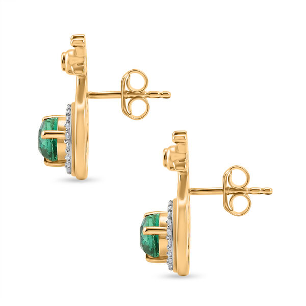 D'Joy Pfau Quarz Triplette, Schwarzer Spinell Ohrringe 925 Silber 750 Vergoldet ca. 2,01 ct. image number 3