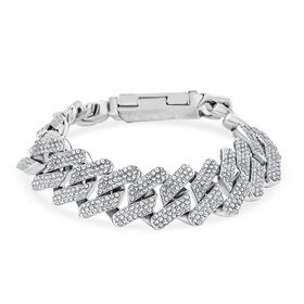 Weißer Kristall Armband ca. 18.5 cm Standard