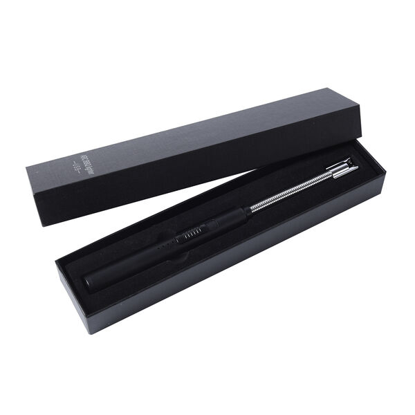 Wiederaufladbares USB - Feuerzeug, Gr&ouml;&szlig;e: 24,2x0,15 cm, Schwarz image number 7