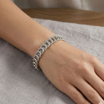 EVER TRUE Wei&szlig;er Diamant Armband ca. 19 cm Nickelfreies Messing (10-15 Werktage Lieferzeit)