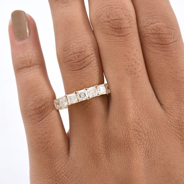 D'Joy Moissanit Ring, 925 Silber 750 Gelbgold Vermeil - 3,51 ct. image number 2