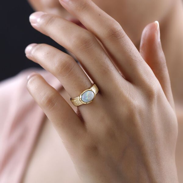 Nat&uuml;rlicher, &auml;thiopischer Welo Opal-Ring - 1,25 ct. image number 2