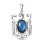 AAA Labradorit Anhänger 925 Silber rhodiniert ca. 6,40 ct.