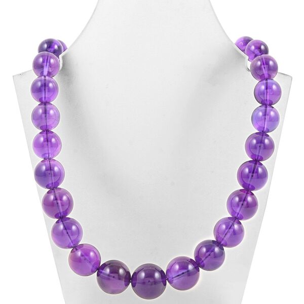 LUXORO zertifiziert und geprüft AAA afrikanische Amethyst Halskette in 585 Gold, 45 cm - 275 ct. image number 2