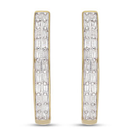 Diamant-Creolen in Silber