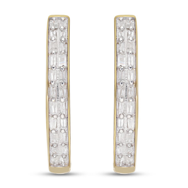 Diamant-Creolen in Silber