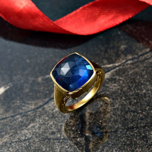 D'Joy blauer Triplett Quarz Ring - 9,99 ct. image number 1