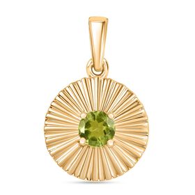 Peridot Anhänger 925 Silber vergoldet ca. 0,54 ct.
