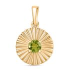 Peridot Anhänger 925 Silber vergoldet ca. 0,54 ct.