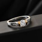 LUSTRO STELLA Hergestellt mit ZIRKONIA Ring 925 Silber zweifarbige Überzug image number 1