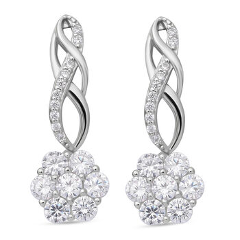 Lustro Stella - Wei&szlig;e Zirkonia-Ohrringe, 925 Silber rhodiniert ca. 0,72 ct